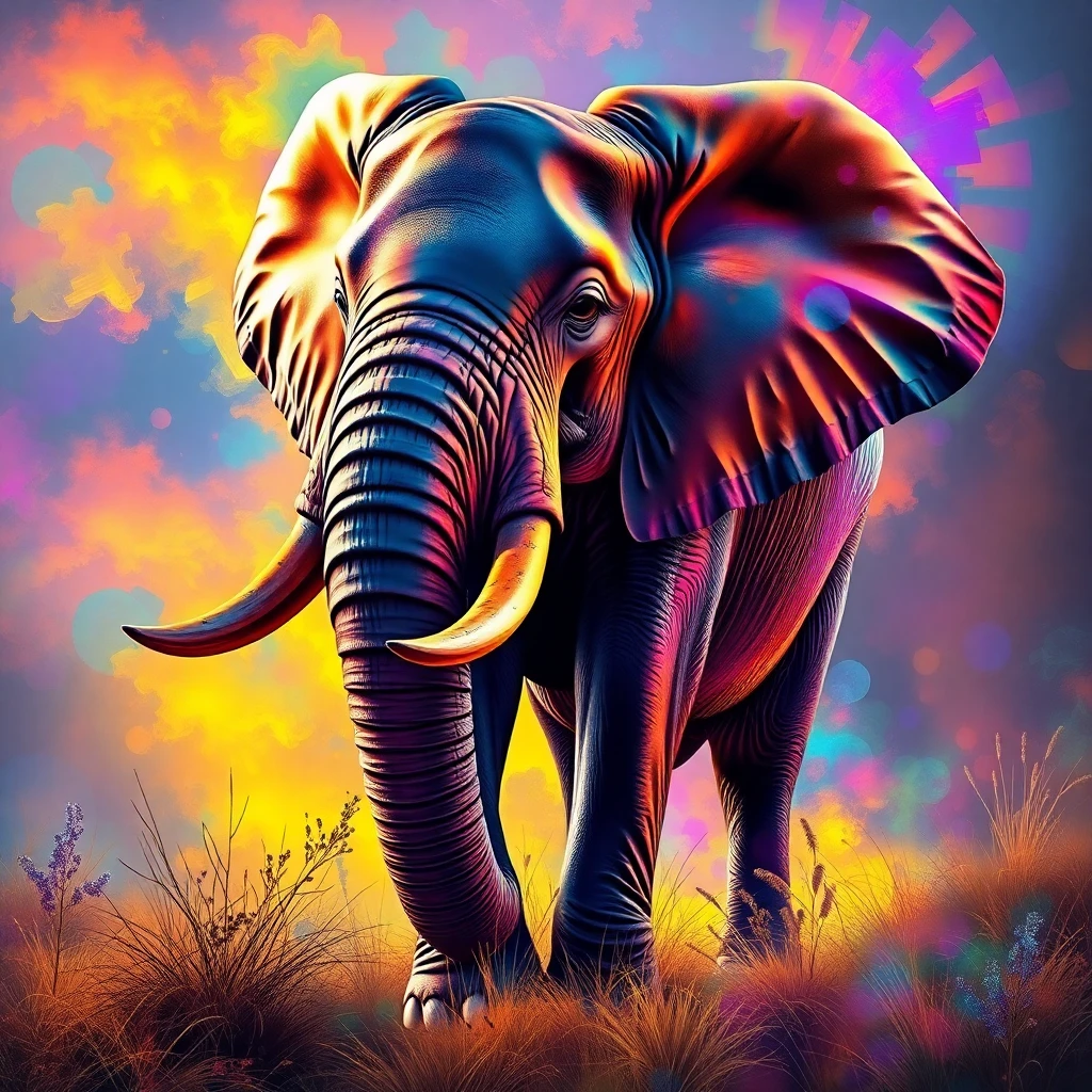 African Elephant — Digital Illustration