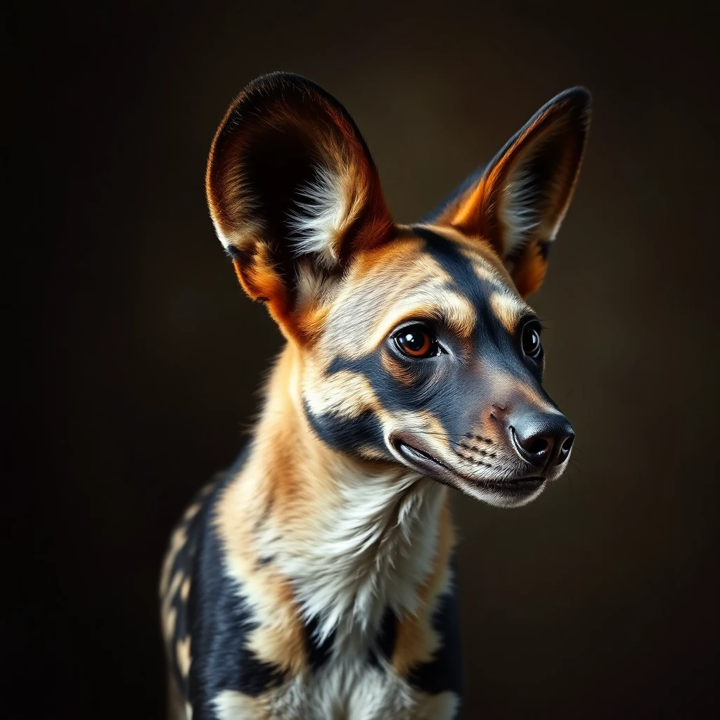 African Wild Dog — Oil Painting