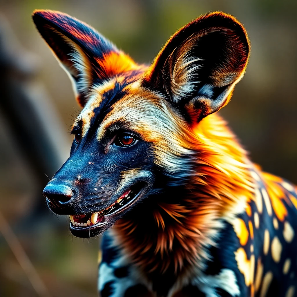African Wild Dog — Digital Illustration