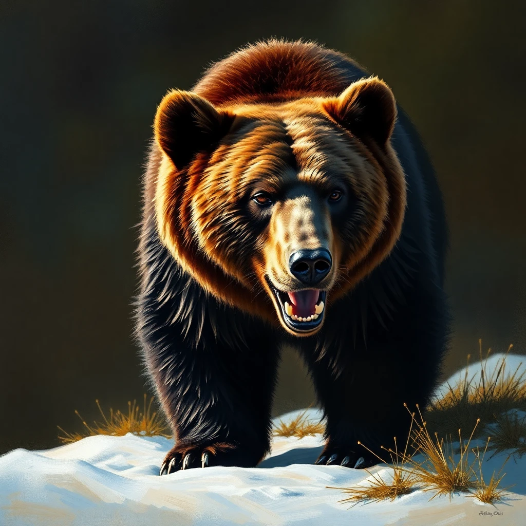 Grizzly Bear — Oil Painting