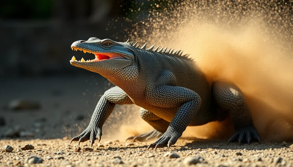 Komodo Dragon — Action Shot