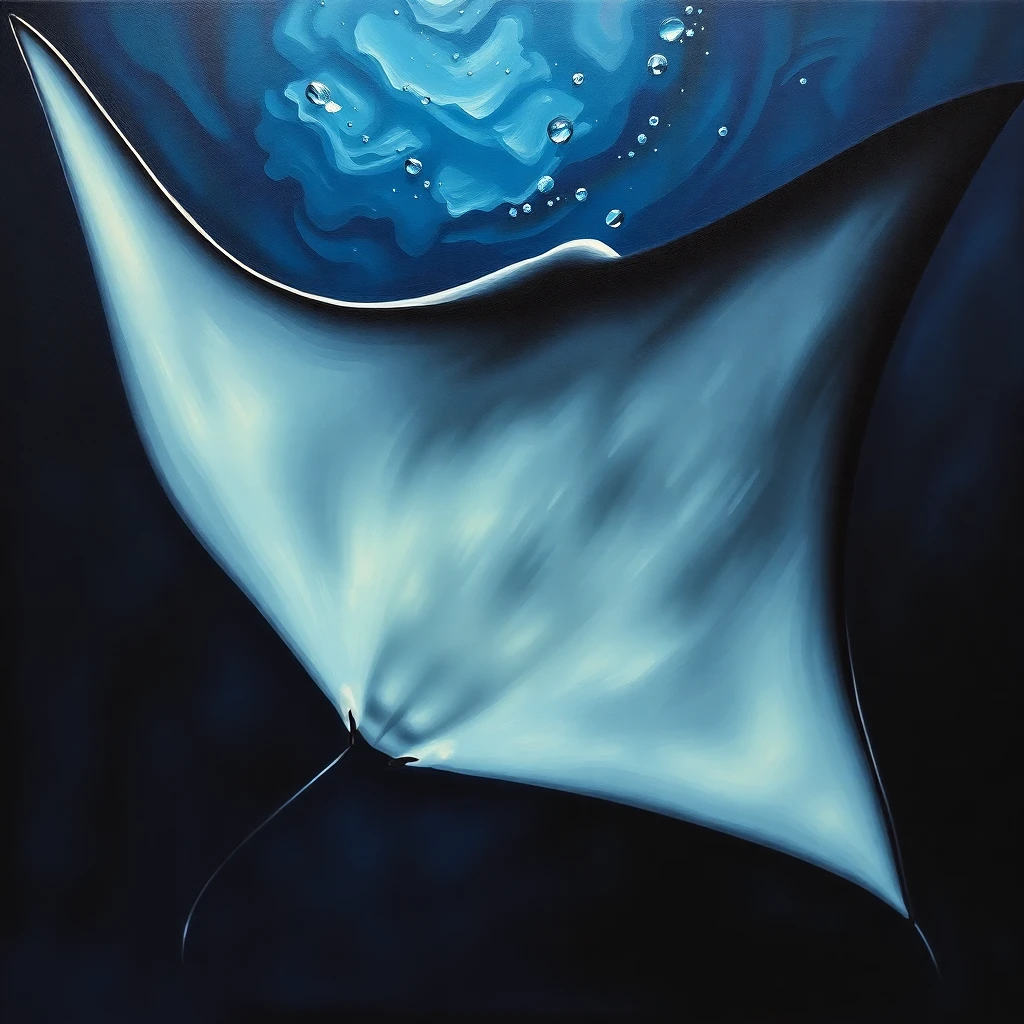 Manta Ray — Oil Painting