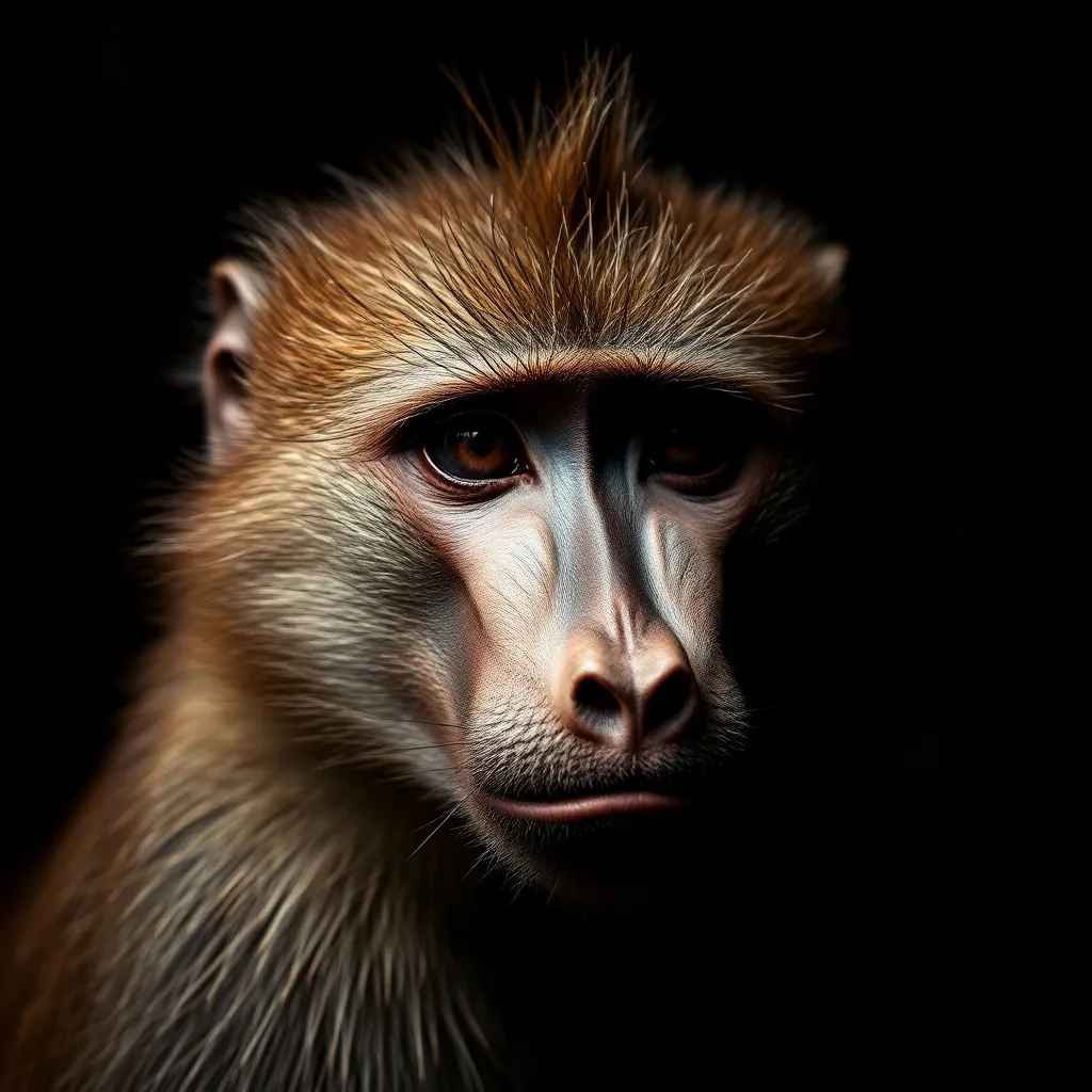 Baboon close-up