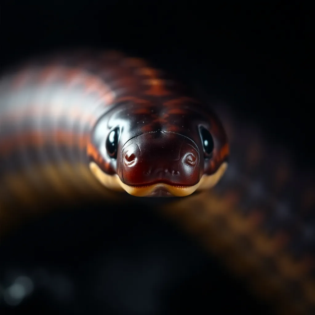 Caecilian close-up