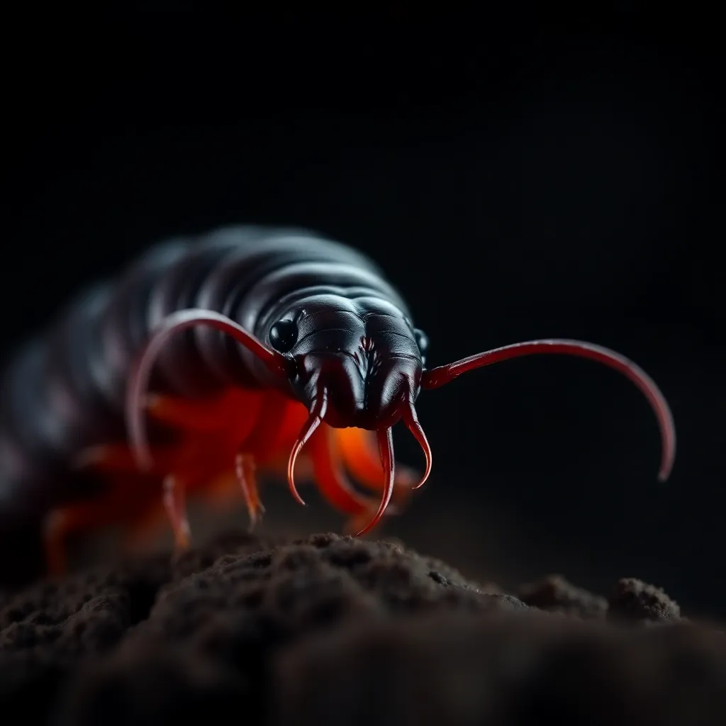 Centipede close-up