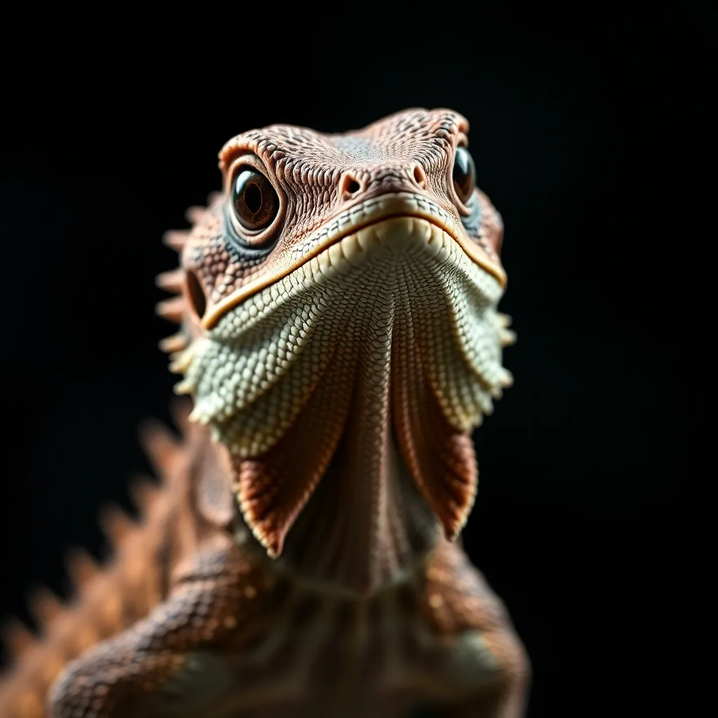 Frilled Lizard close-up