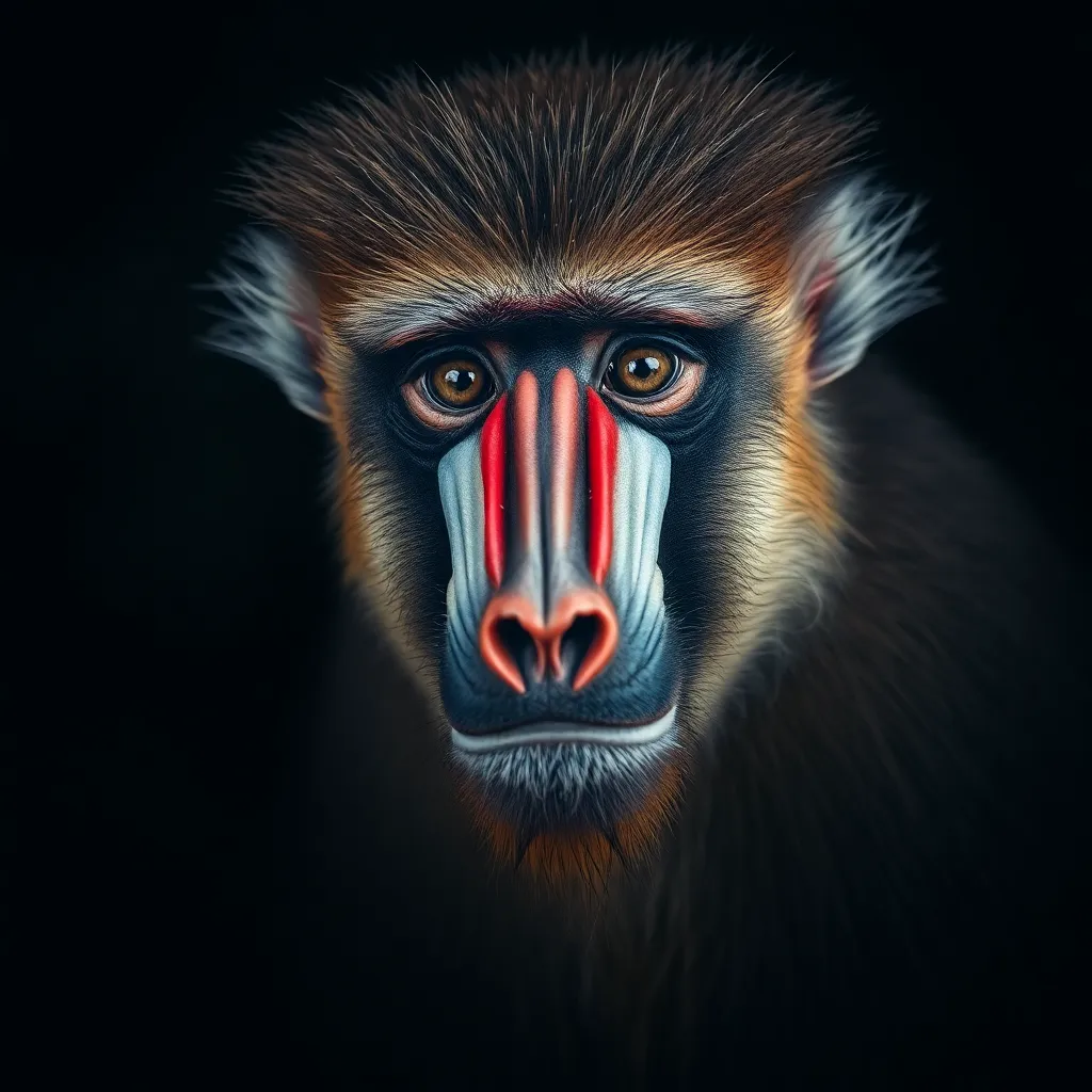 Mandrill close-up