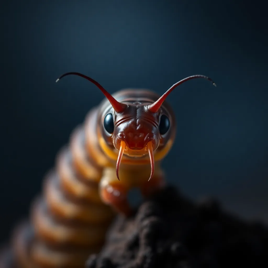 Millipede close-up