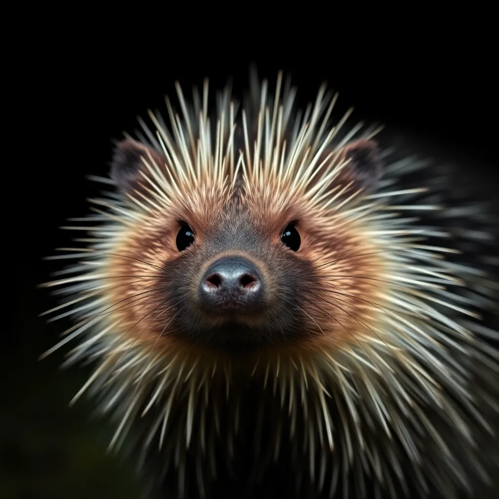Porcupine close-up